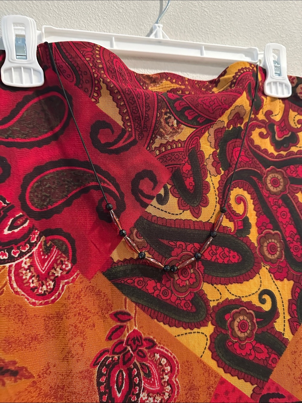 STUNNING Vintage Boho Strapless Paisley Maxi Dress - Picture 5 of 12